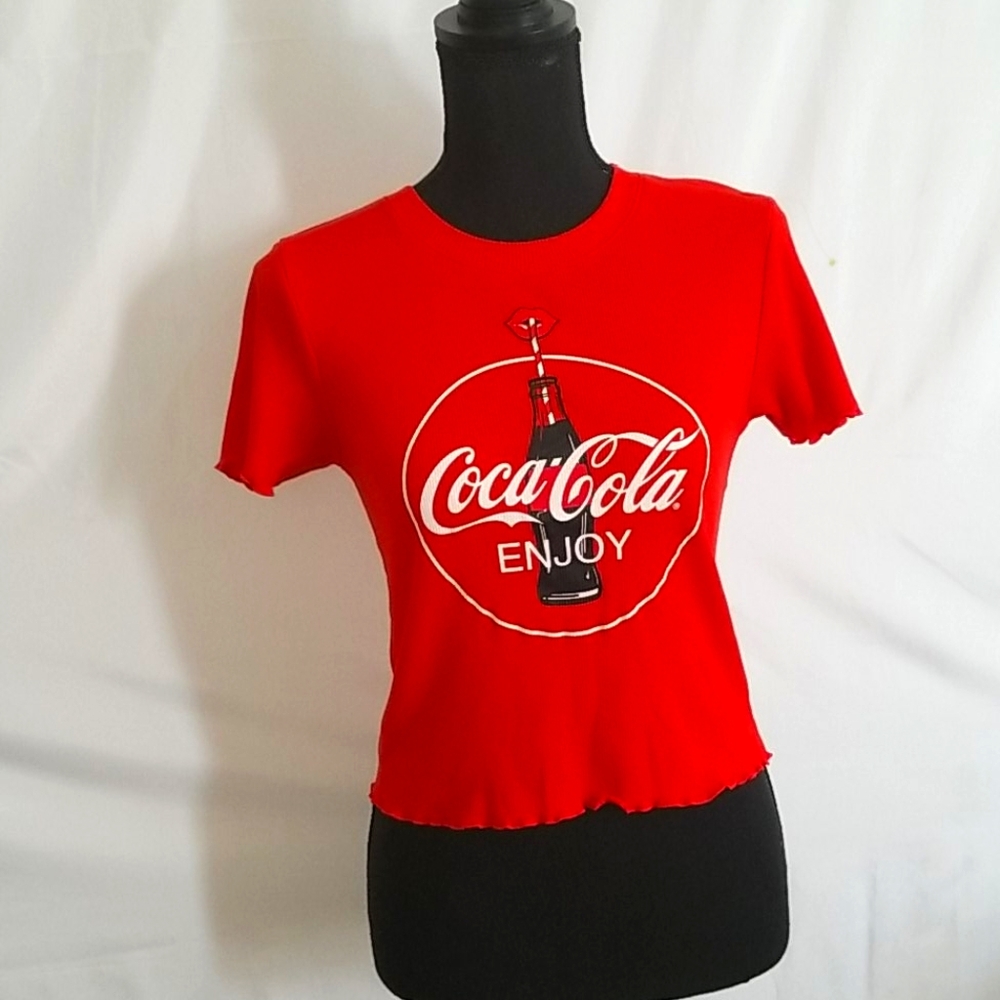 Coco Cola Girls Large Red Crop Top